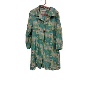 Bonnie Baby Green and blue floral‎ button over jacket
